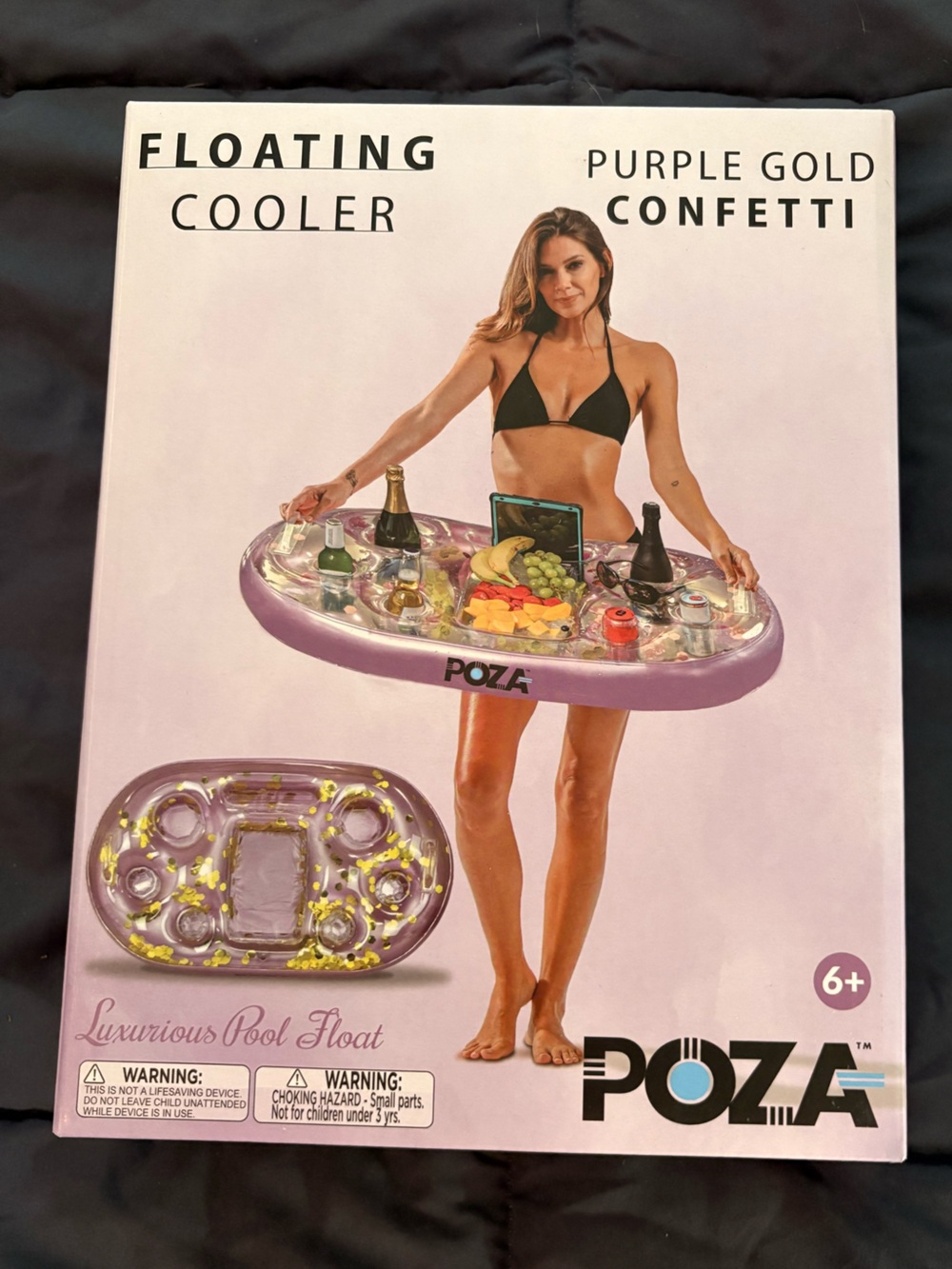 POZA Inflatable Pool Float for Drinks and Snacks